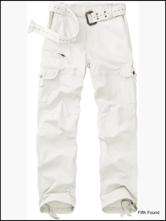 Pants - Women's Cotton Cargo Pants 7 Pockets Hiking Outdoor Casual Streetwear